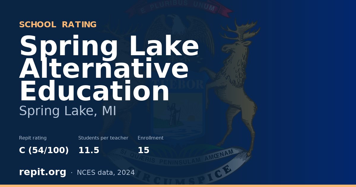 Spring Lake Alternative Education, Spring Lake, MI — Repit school rating C (54/100)