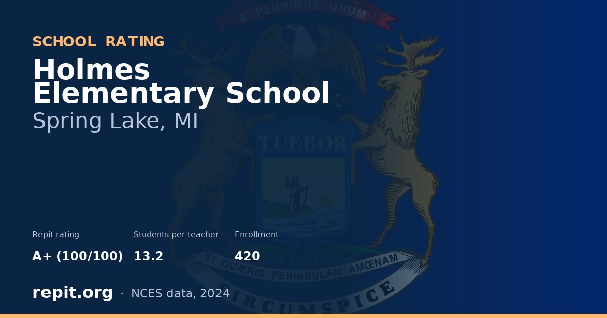 Holmes Elementary School, Spring Lake, MI — Repit school rating A+ (100/100)