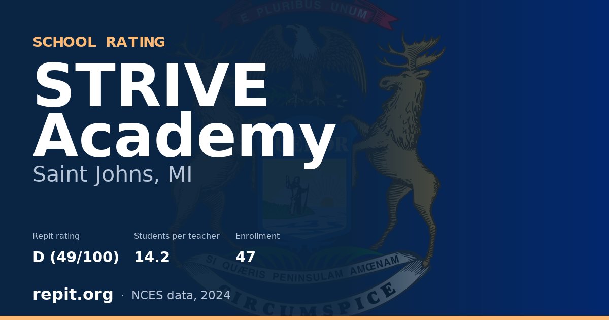 STRIVE Academy, Saint Johns, MI — Repit school rating D (49/100)