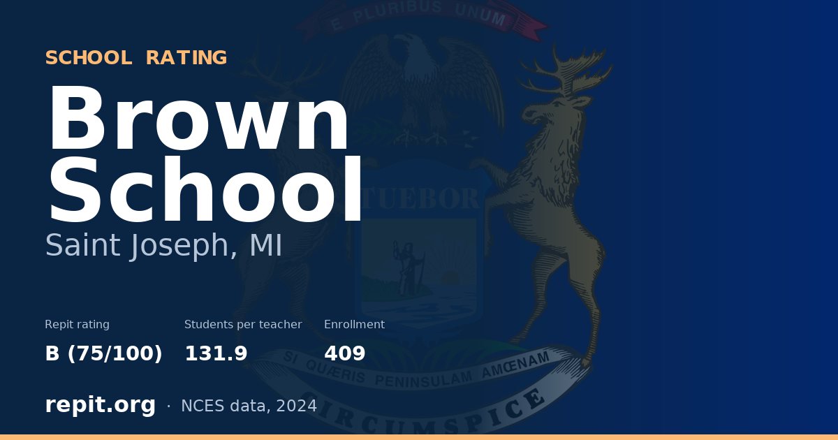 Brown School, Saint Joseph, MI — Repit school rating B (75/100)