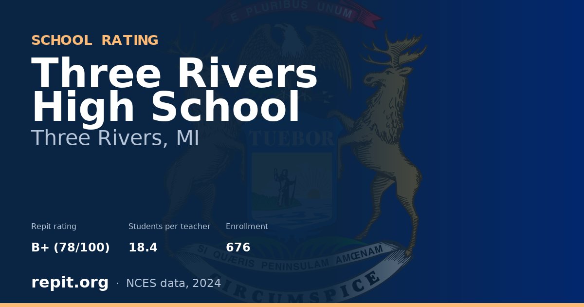 Three Rivers High School, Three Rivers, MI — Repit school rating B+ (78/100)
