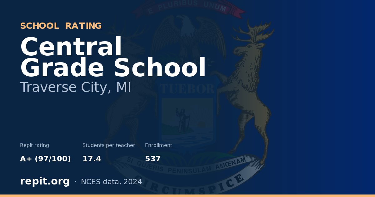 Central Grade School, Traverse City, MI — Repit school rating A+ (97/100)