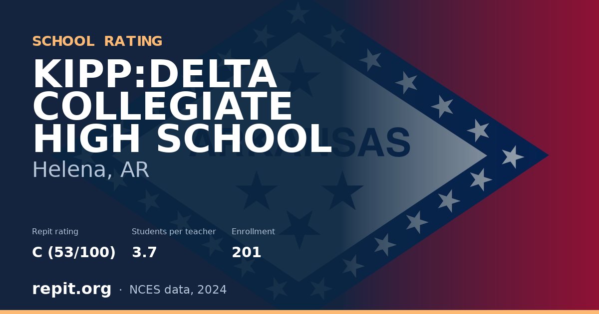 KIPP:DELTA COLLEGIATE HIGH SCHOOL, Helena, AR — Repit school rating C (53/100)