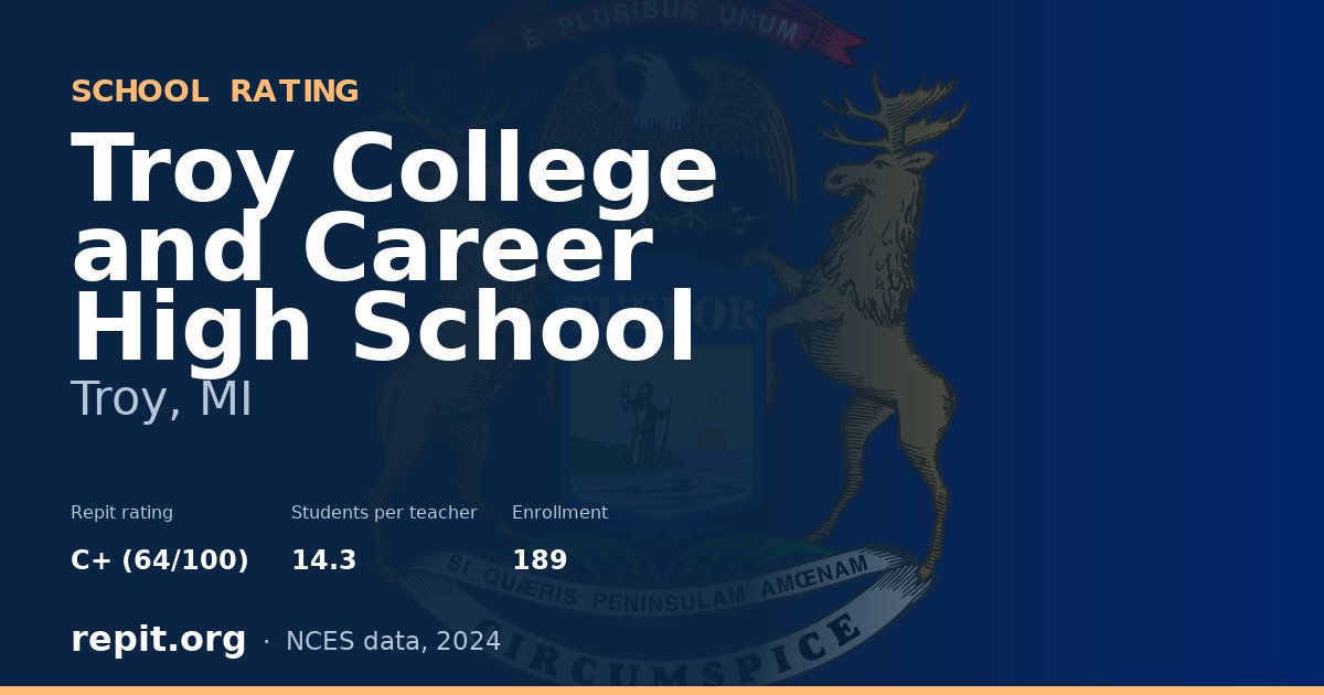 Troy College and Career High School, Troy, MI — Repit school rating C+ (64/100)