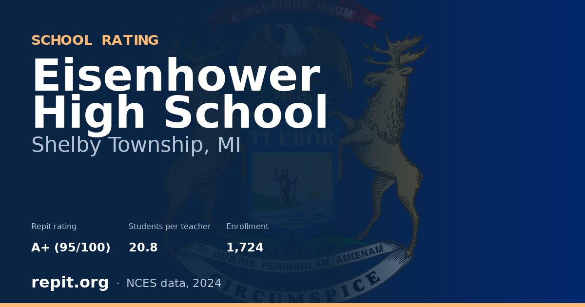 Eisenhower High School, Shelby Township, MI — Repit school rating A+ (95/100)