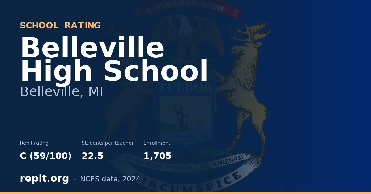 Belleville High School, Belleville, MI — Repit school rating C (59/100)