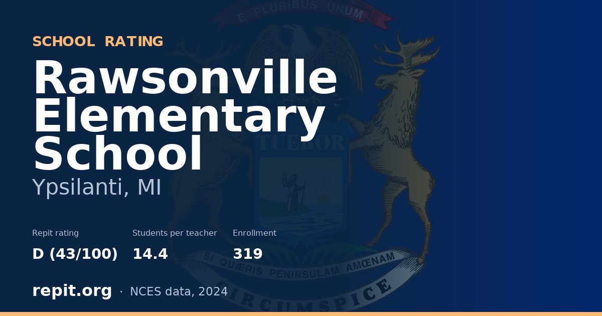 Rawsonville Elementary School, Ypsilanti, MI — Repit school rating D (43/100)