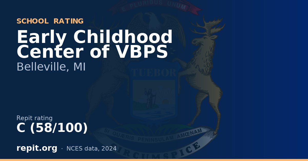 Early Childhood Center of VBPS, Belleville, MI — Repit school rating C (58/100)