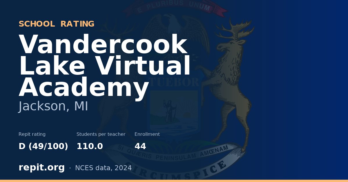 Vandercook Lake Virtual Academy, Jackson, MI — Repit school rating D (49/100)