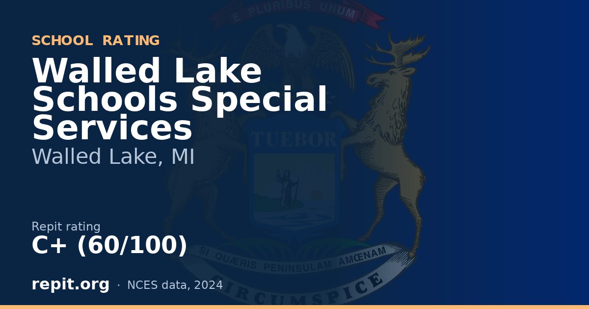 Walled Lake Schools Special Services, Walled Lake, MI — Repit school rating C+ (60/100)