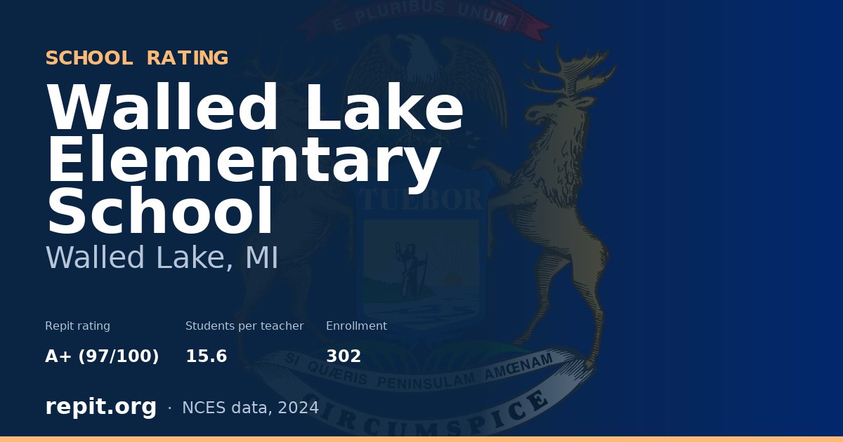 Walled Lake Elementary School, Walled Lake, MI — Repit school rating A+ (97/100)
