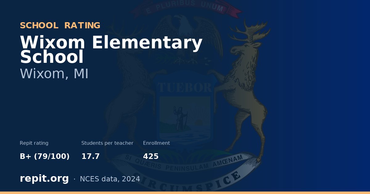 Wixom Elementary School, Wixom, MI — Repit school rating B+ (79/100)