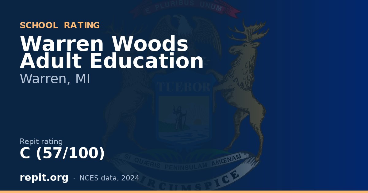 Warren Woods Adult Education, Warren, MI — Repit school rating C (57/100)