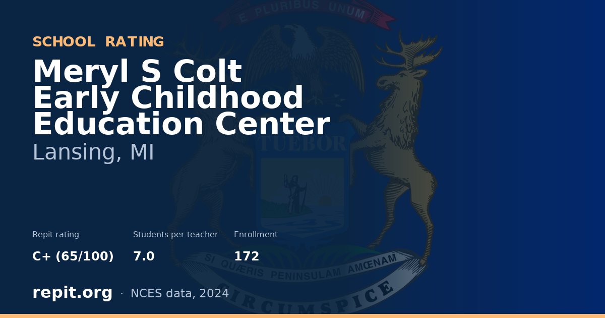 Meryl S Colt Early Childhood Education Center, Lansing, MI — Repit school rating C+ (65/100)