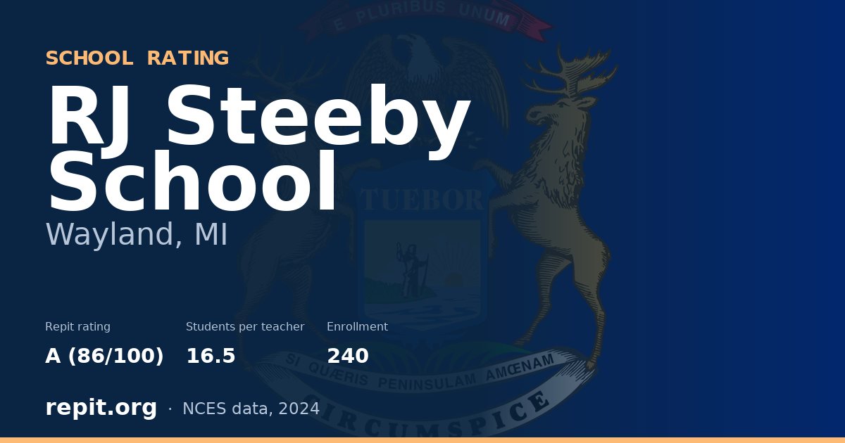 RJ Steeby School, Wayland, MI — Repit school rating A (86/100)