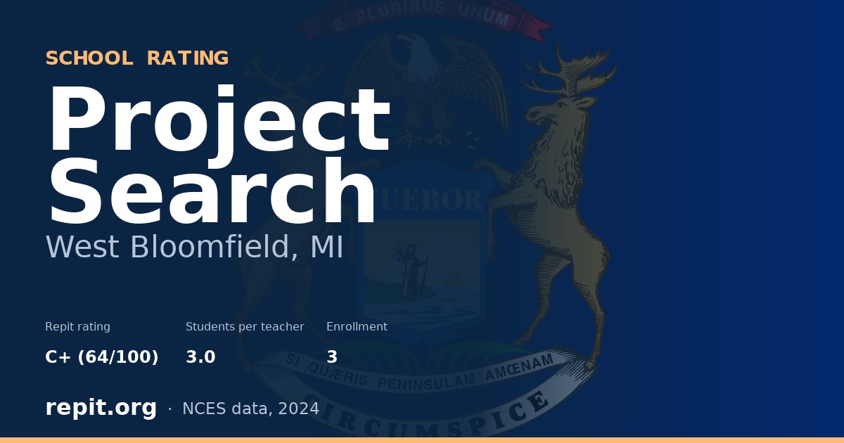 Project Search, West Bloomfield, MI — Repit school rating C+ (64/100)