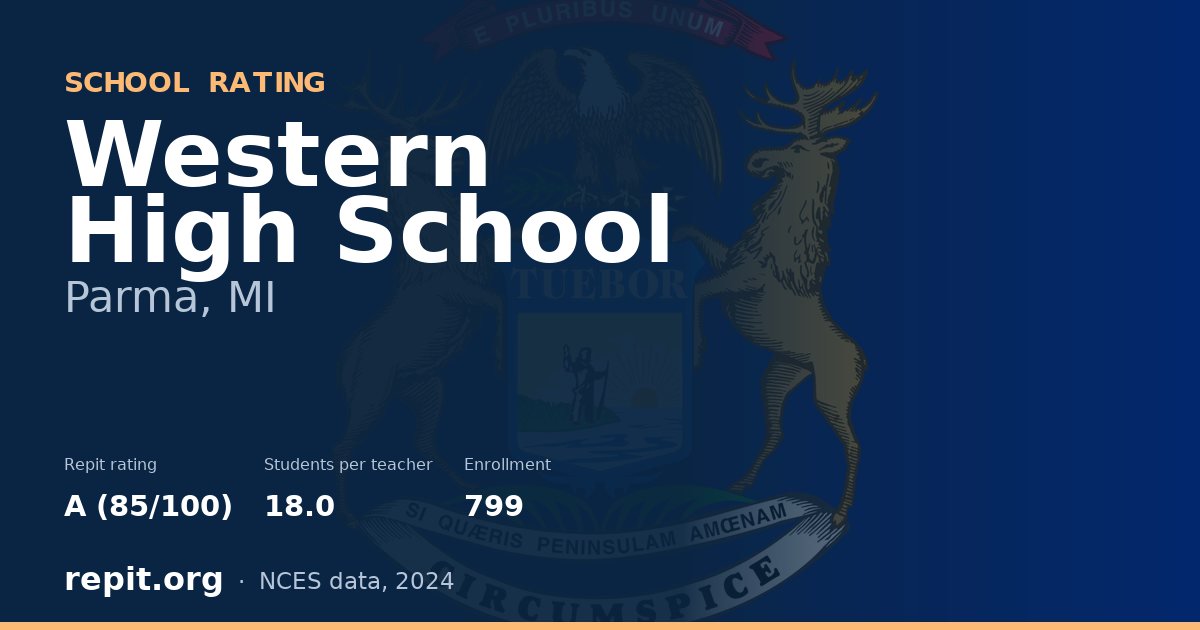 Western High School, Parma, MI — Repit school rating A (85/100)