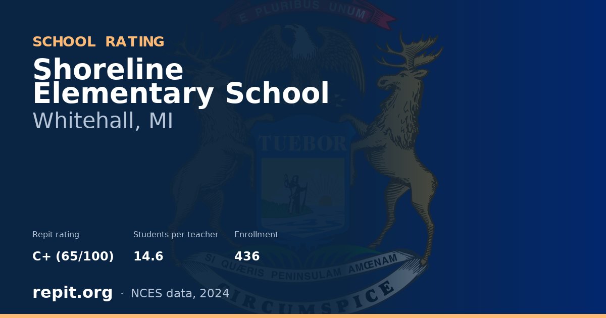Shoreline Elementary School, Whitehall, MI — Repit school rating C+ (65/100)