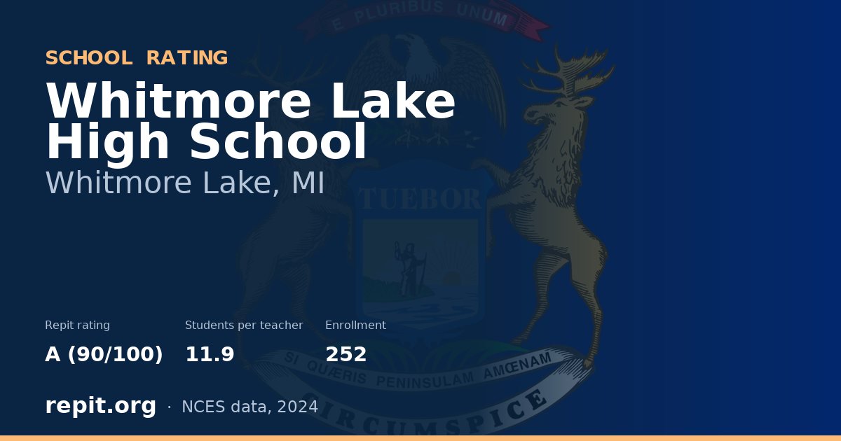 Whitmore Lake High School, Whitmore Lake, MI — Repit school rating A (90/100)