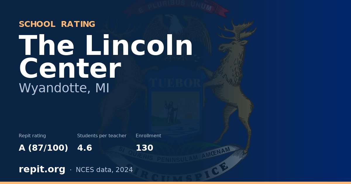 The Lincoln Center, Wyandotte, MI — Repit school rating A (87/100)