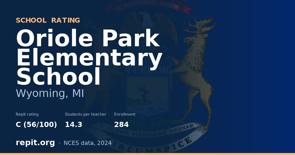 Oriole Park Elementary School, Wyoming, MI — Repit school rating C (56/100)