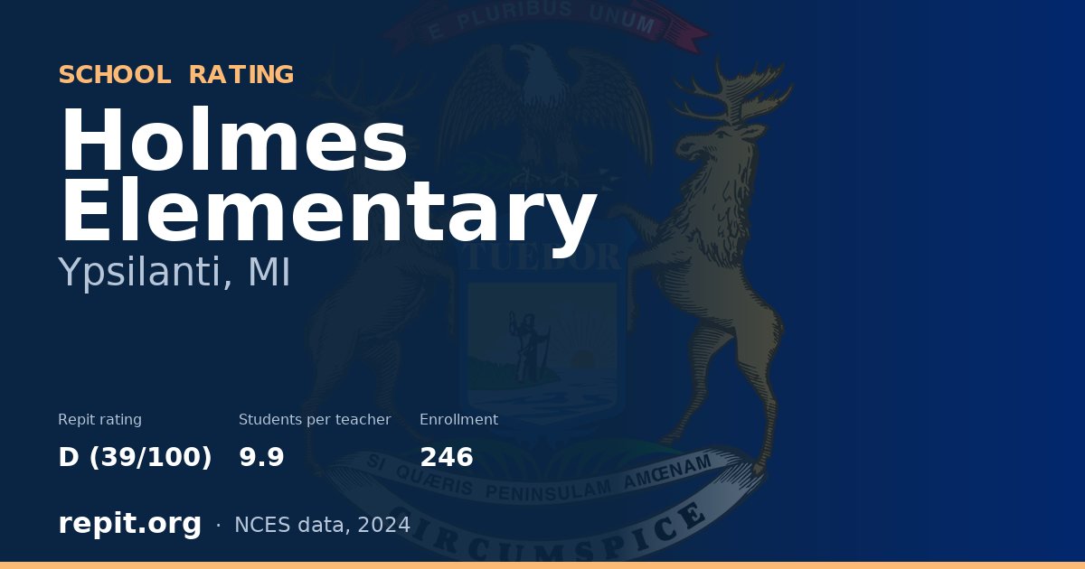 Holmes Elementary, Ypsilanti, MI — Repit school rating D (39/100)