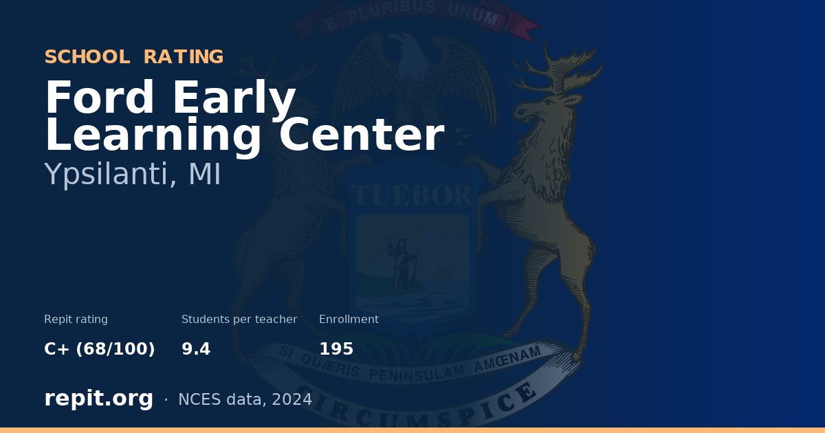 Ford Early Learning Center, Ypsilanti, MI — Repit school rating C+ (68/100)