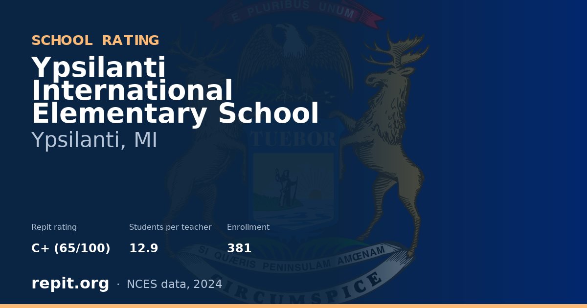 Ypsilanti International Elementary School, Ypsilanti, MI — Repit school rating C+ (65/100)