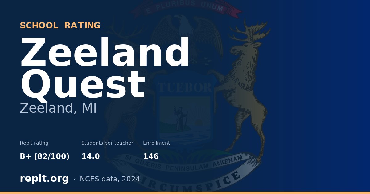 Zeeland Quest, Zeeland, MI — Repit school rating B+ (82/100)