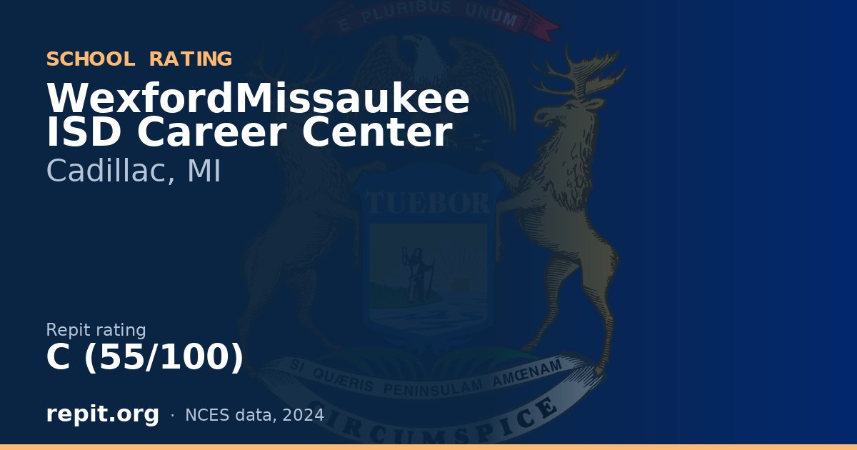 WexfordMissaukee ISD Career Center, Cadillac, MI — Repit school rating C (55/100)