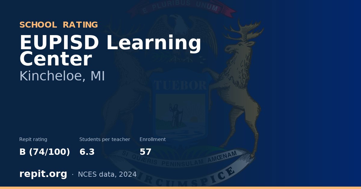 EUPISD Learning Center, Kincheloe, MI — Repit school rating B (74/100)