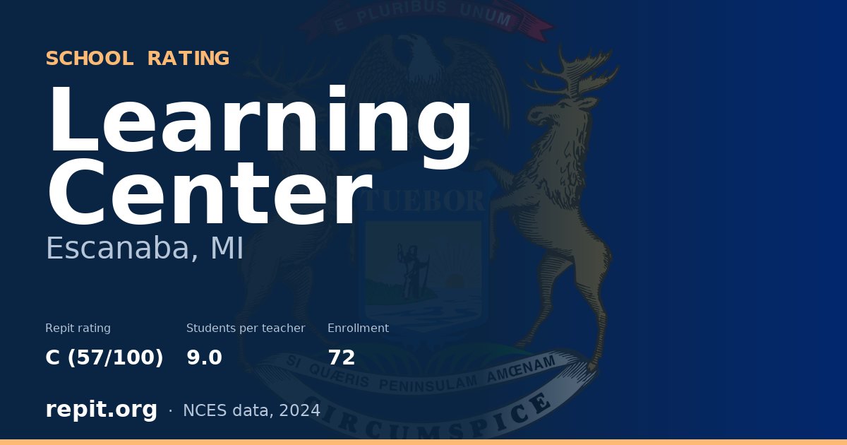 Learning Center, Escanaba, MI — Repit school rating C (57/100)