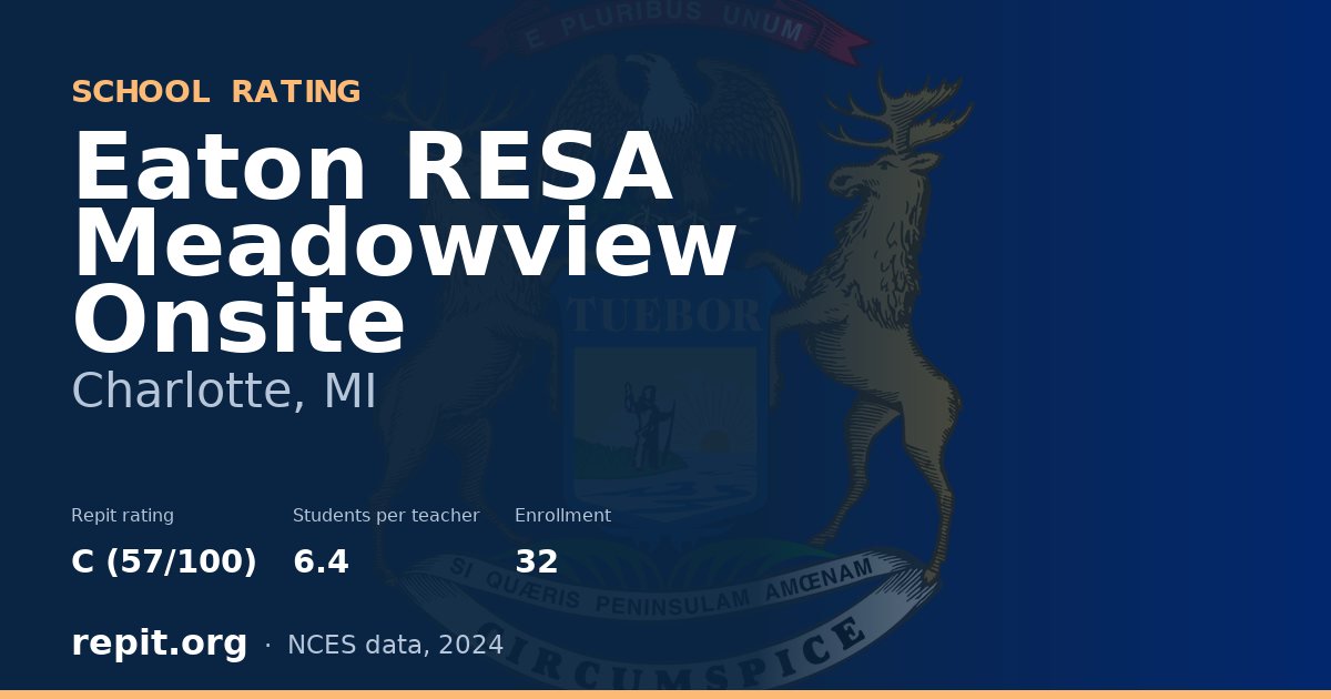 Eaton RESA Meadowview Onsite, Charlotte, MI — Repit school rating C (57/100)