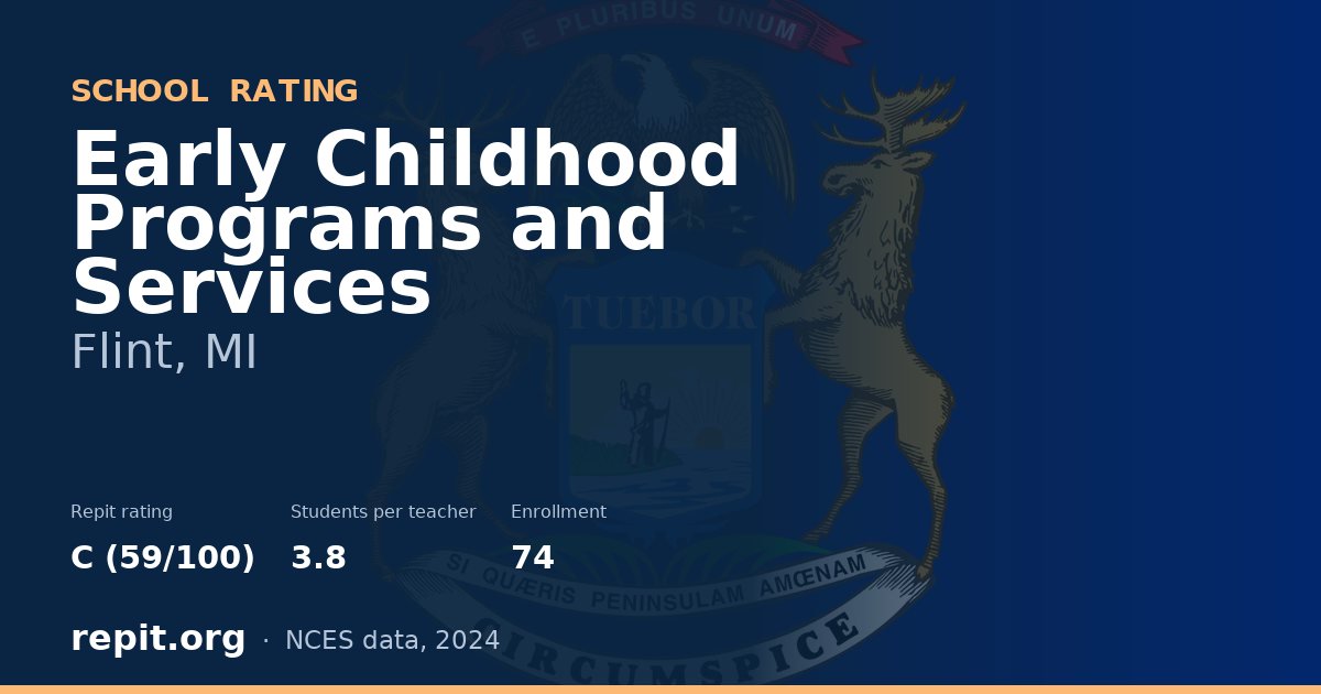 Early Childhood Programs and Services, Flint, MI — Repit school rating C (59/100)