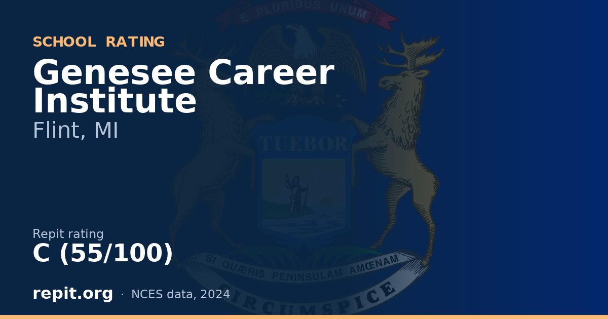 Genesee Career Institute, Flint, MI — Repit school rating C (55/100)