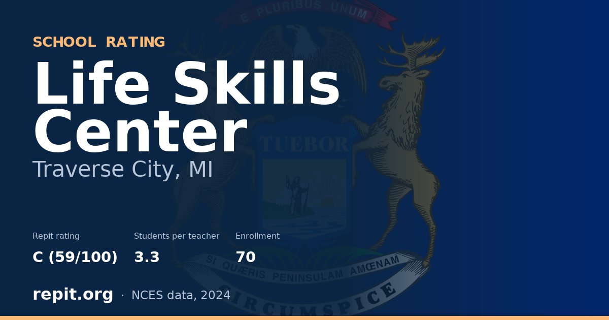 Life Skills Center, Traverse City, MI — Repit school rating C (59/100)