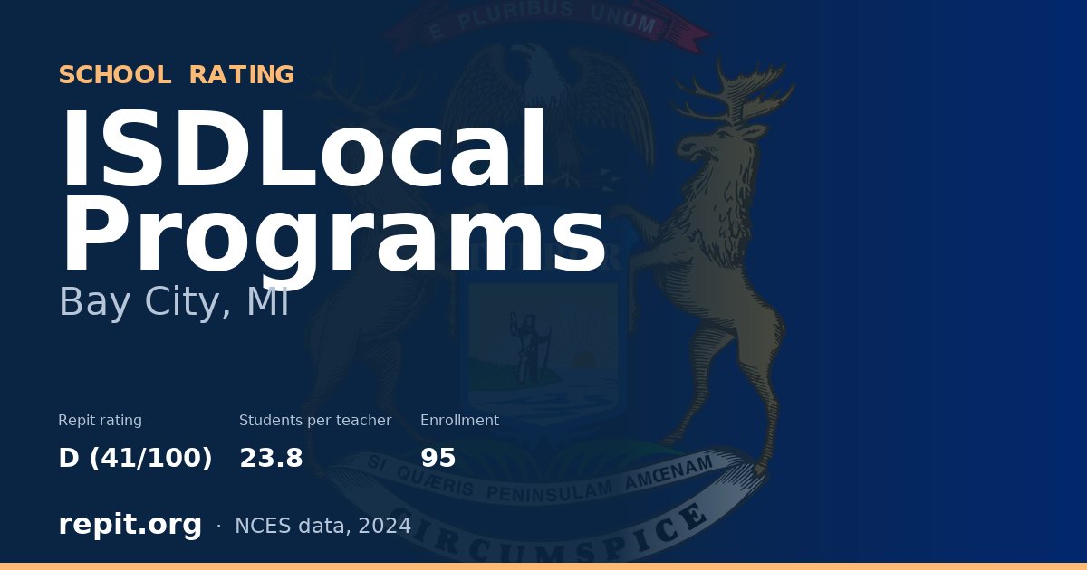 ISDLocal Programs, Bay City, MI — Repit school rating D (41/100)