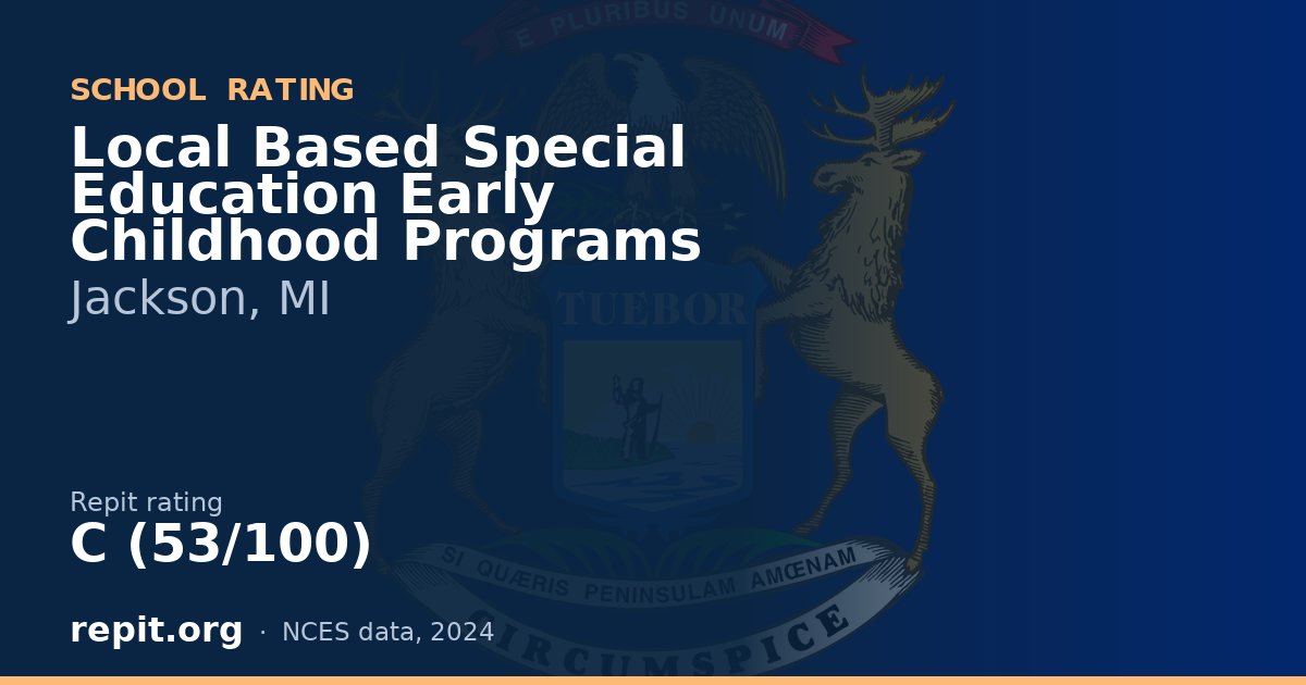 Local Based Special Education Early Childhood Programs, Jackson, MI — Repit school rating C (53/100)