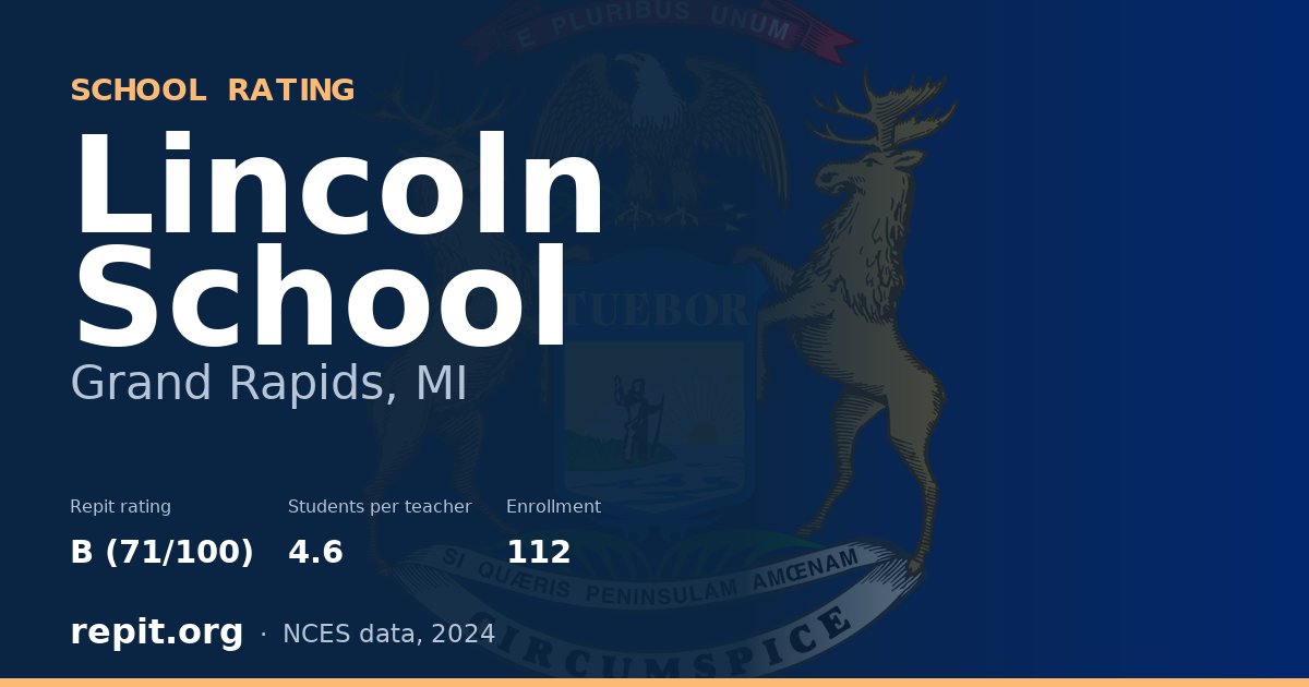 Lincoln School, Grand Rapids, MI — Repit school rating B (71/100)