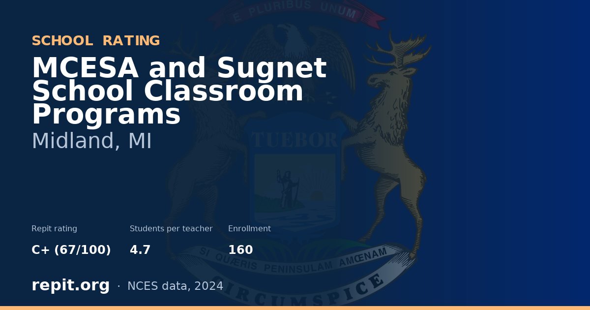 MCESA and Sugnet School Classroom Programs, Midland, MI — Repit school rating C+ (67/100)