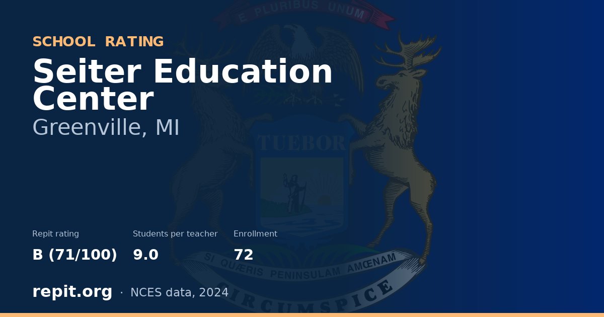 Seiter Education Center, Greenville, MI — Repit school rating B (71/100)