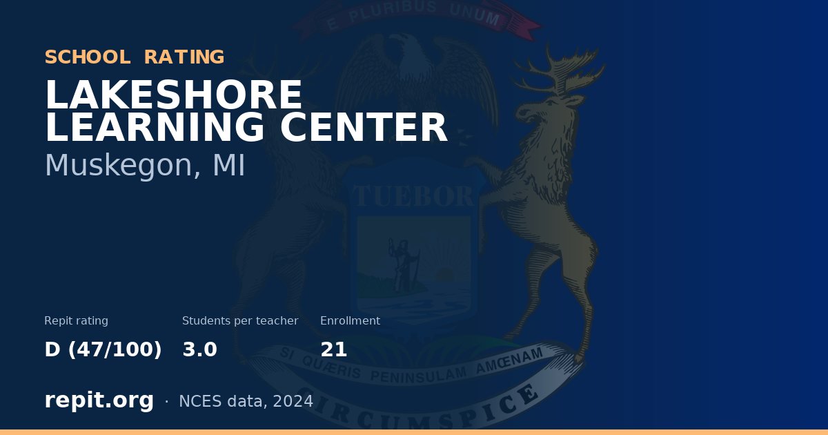 LAKESHORE LEARNING CENTER, Muskegon, MI — Repit school rating D (47/100)