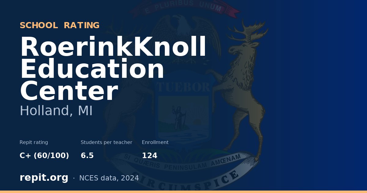 RoerinkKnoll Education Center, Holland, MI — Repit school rating C+ (60/100)