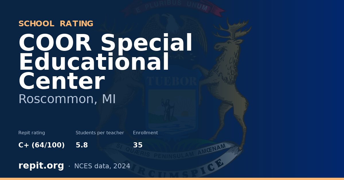 COOR Special Educational Center, Roscommon, MI — Repit school rating C+ (64/100)