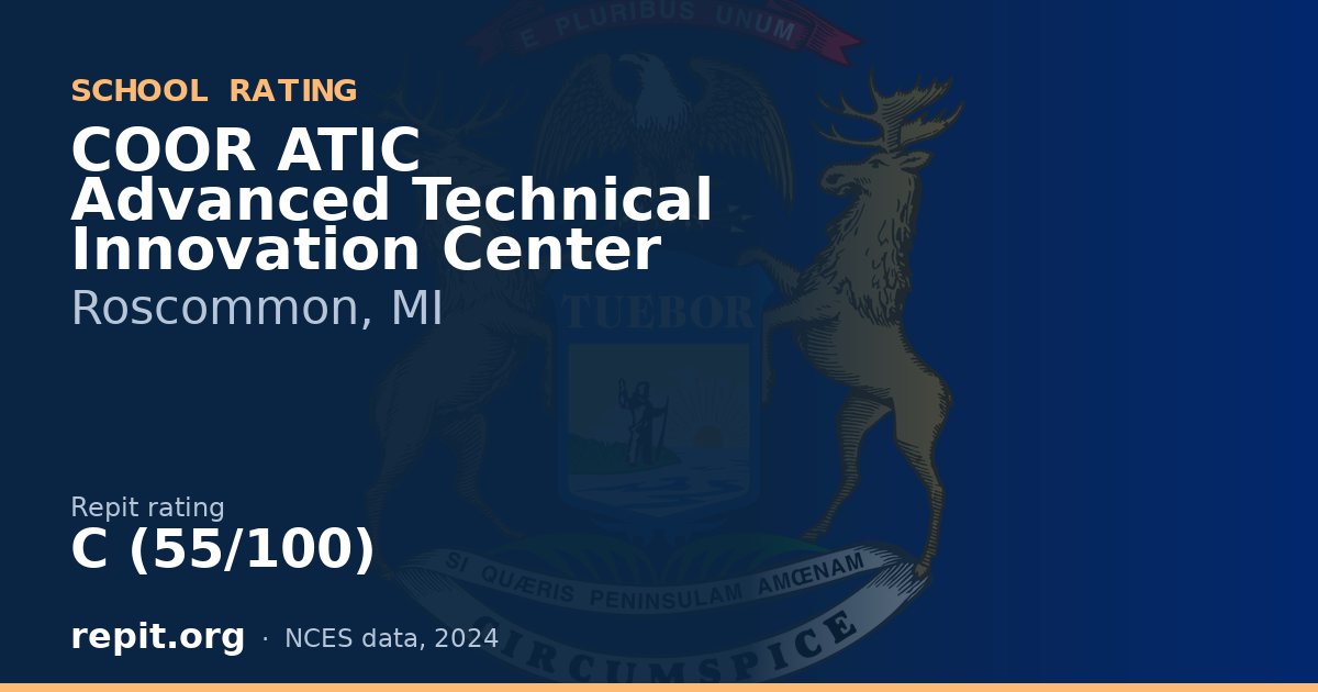 COOR ATIC Advanced Technical Innovation Center, Roscommon, MI — Repit school rating C (55/100)