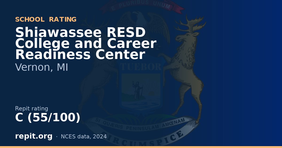 Shiawassee RESD College and Career Readiness Center, Vernon, MI — Repit school rating C (55/100)