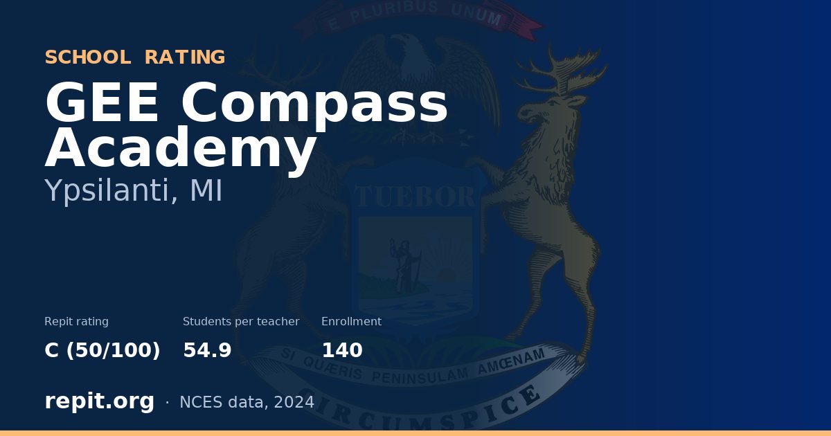 GEE Compass Academy, Ypsilanti, MI — Repit school rating C (50/100)