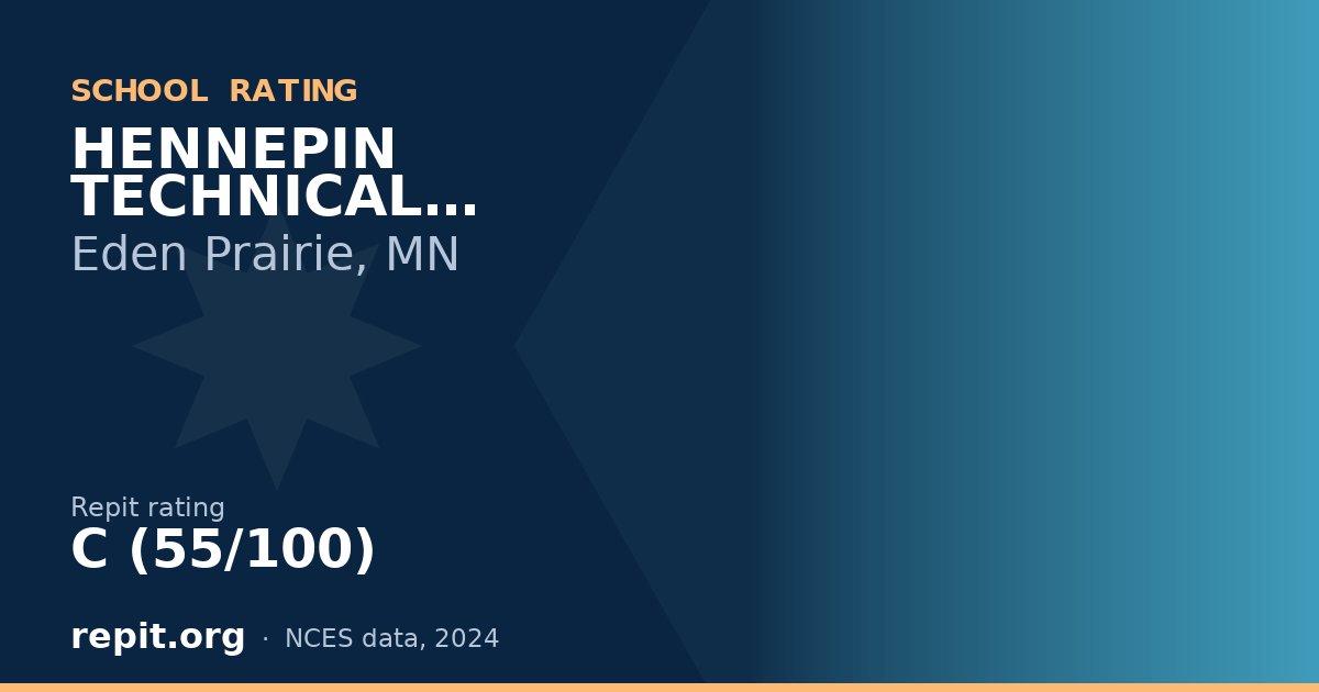 HENNEPIN TECHNICAL PATHWAYS, Eden Prairie, MN — Repit school rating C (55/100)