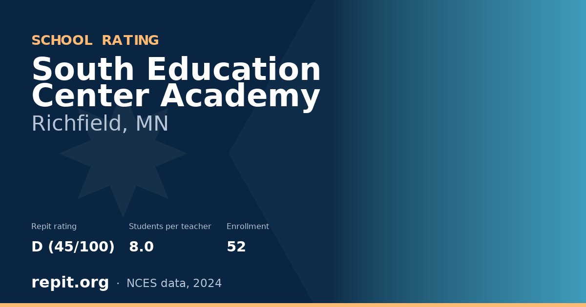 South Education Center Academy, Richfield, MN — Repit school rating D (45/100)