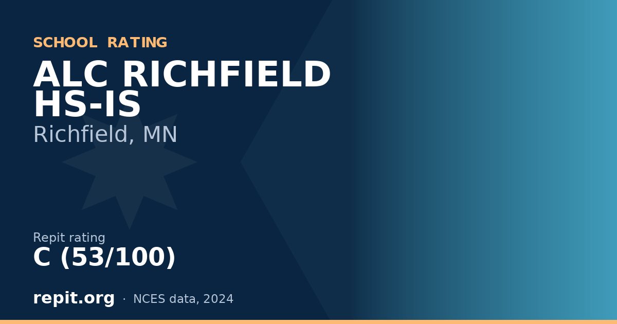 ALC RICHFIELD HS-IS, Richfield, MN — Repit school rating C (53/100)